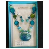 Erica Lyons Beaded Necklace and Earrings Set