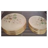Lenox Westwind Porcelain Plates, Gold Trim