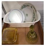 Glassware and Corelle Plates Lot