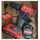 Craftsman 20V Cordless Drill with Batteries