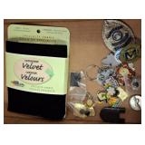 Fabric, Pins, and Accessories Lot