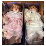 Ashley Belle Porcelain Doll Pair in Boxes