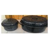 Two Graniteware Roasting Pans