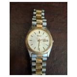 Seiko Quartz Two-Tone Watch with Day/Date Display