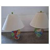 Colorful Ceramic Table Lamps with Shades