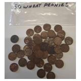 Bag of 50 Wheat Pennies