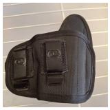 Black Nylon Gun Holster with Clips