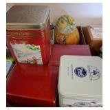 Vintage Tins and Avon Recipe Box Assortment
