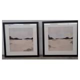 Two Framed Desert Landscape Prints