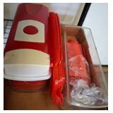 Red Plastic Manual Food Processor