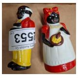 Painted Ceramic Figural Salt and Pepper Shakers