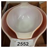 Two-Piece Pyrex Orange Mixing Bowl Set