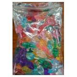 Bag of Multicolored Plastic Tree Toppers