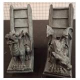 Gargoyle-Themed Bookends