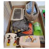 Box Lot Including Mugs, Decor, and Accessories