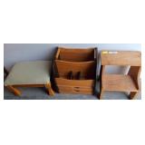 Wood Furniture with Stool 14x10x14