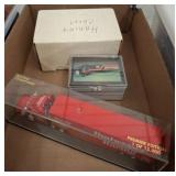 Budweiser Truck Model and Harley-Davidson Cards