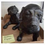 Cast Metal Dog Figurines, Made in Mexico
