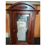 Wooden Display Cabinet With Shelves and Glass Pane