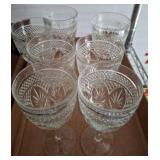 Cut Glass Wine Goblets