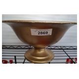 Gold-Tone Metal Pedestal Bowl