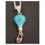 Sterling Silver Balloon Pendant Necklace