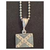 Sterling Pendant with Cross Motif Chain