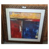 Framed Abstract Artwork in 34x34in Frame w16