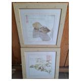 19x19in Framed Coastal-Themed Prints