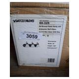 Bronze Vanity Light with Alabaster Glass c1