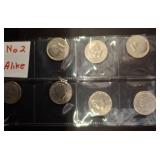 Kennedy Half Dollar Coins in Cases