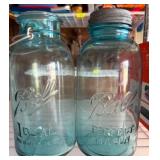 Two Ball Glass Mason Jars