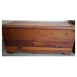 Cedar Chest with Assorted Materials and Textiles