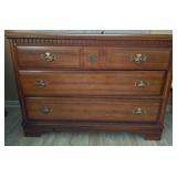 Bassett Wooden Dresser with Brass Pulls