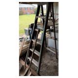 Ladder with Two Shovels