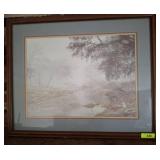 Framed Landscape Print by R. Peerman, 32"ï¿½27"