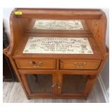 Lane Pine Cabinet with Mirrored Back