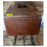 Wood Sewing Table With Cast Iron Base