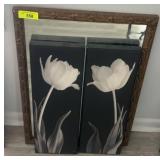 Ornate Wood Framed Mirror, 20x28 Inches