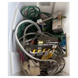 Plastic Tote With Electrical Components