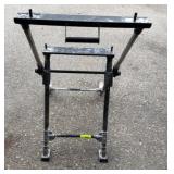 Metal Folding Sawhorse with Adjustable Legs