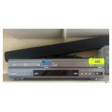 Samsung DVD/VHS Player and Sony Sound Bar