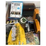 Box Lot: Electrical Outlets, Cards, Holster