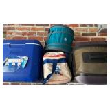 Four Portable Coolers