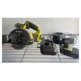 Ryobi Circular Saw with Batteries and Chargers