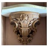 Wall Shelf with Resin Frame and Faux Marble Top