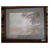 Framed Landscape Print by R. Peerman, 32"ï¿½27"