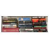 Hardcover Books on Metal Shelf