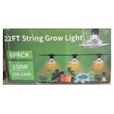 22FT String Grow Light 6-Pack, 150W