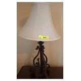 Wrought Iron Table Lamp and eagle on flag lamp